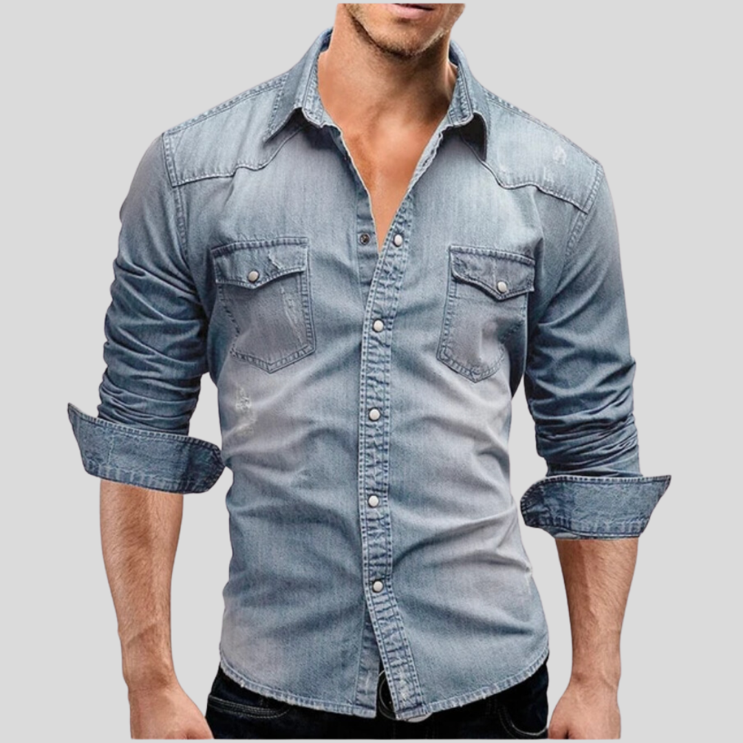 Kavea™ – Modern och Stilsäker Jeansskjorta